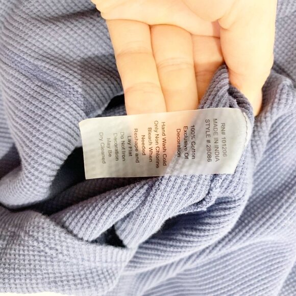 🌷Sale Soft Surroundings Angel Wings Embroidered Waffle Knit Top Size Small - Picture 13 of 16